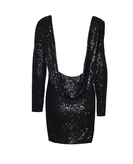 Sequined Fashion major Halter back dress long sleeve