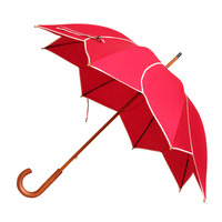 Swirl Flower Umbrella/Red - Thumbnail 1