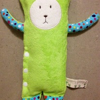Heatie - Lime green *blue spots