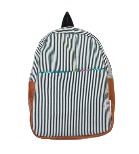 Stripe Floral Backpack