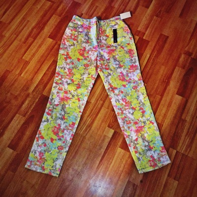 Pastel painted jeans