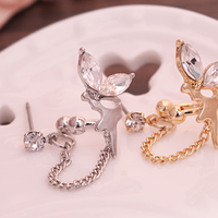 Crystal Angel Ear Stud Cuff Clip  - Thumbnail 1