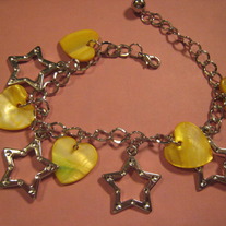 Yellow Shell Charm Bracelet