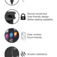 Waterproof Case Universal Dry Bag for both Apple AND Samsung Phones.Best Water Proof, Dust Dirt Proof, Snowproof Pouch for Cell Phone up to 6 inches - Thumbnail 1