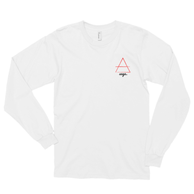 Red line of fire long sleeve t-shirt (white)