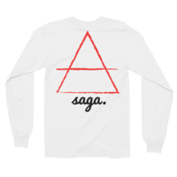 Red Line of fire long sleeve T-shirt (White) - Thumbnail 1