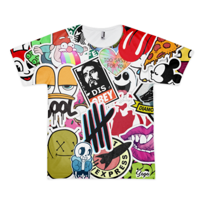 Sticker bomb t-shirt