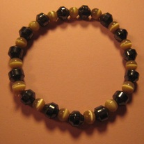 Tan Cat's Eye & Hemalyke Bracelet