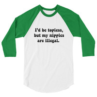 Topless - Unisex Raglan - Thumbnail 2