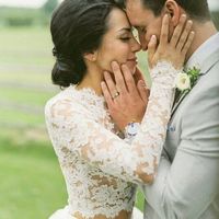 WD11 Two Pieces Lace Charming Wedding Dresses,Long Wedding Dress Custom Made Wedding Gown, - Thumbnail 1