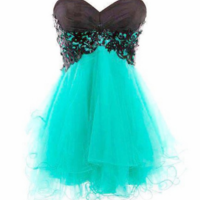 Tulle A-Line Short Prom Dress,Homecoming Dress,Graduation Dress,Party Dress F32 - Thumbnail 1