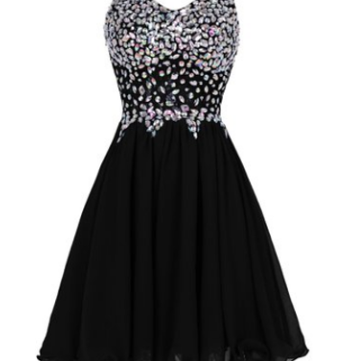 Scoop pretty beading pretty a-line homecoming dress,short prom dresses,cocktail dress,homecoming dress,graduation dress,party dress f122