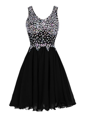 Scoop Pretty Beading Pretty A-Line Homecoming Dress,Short Prom Dresses,Cocktail Dress,Homecoming Dress,Graduation Dress,Party Dress F122