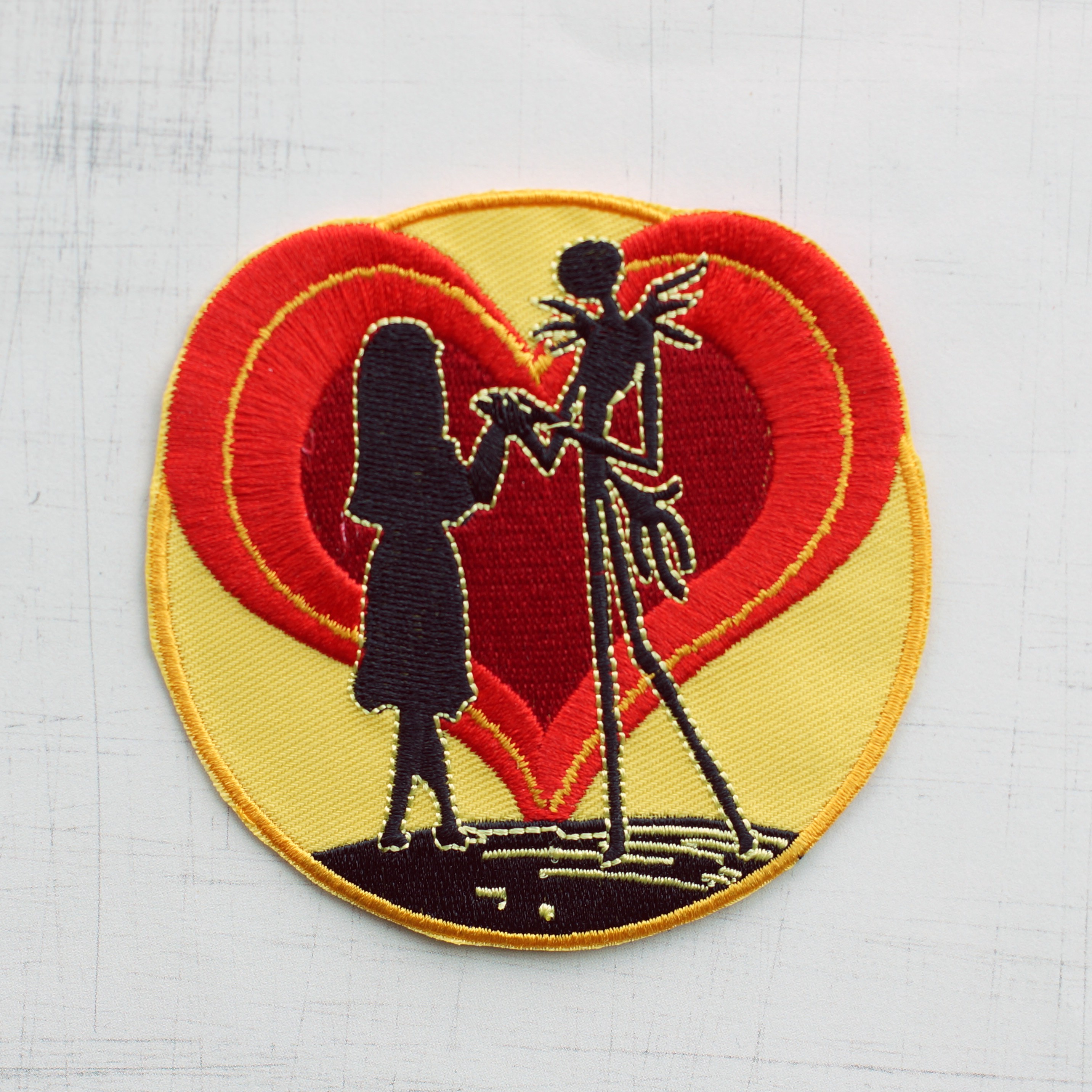 9 x 9cm, Nightmare before Christmas Skull Iron On Patch on Storenvy