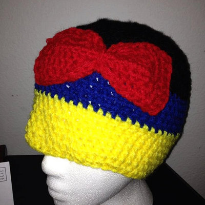 Snow white inspired beanie