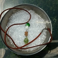 A Really Fungi (Mushroom bead/crystal bottle necklace) - Thumbnail 1