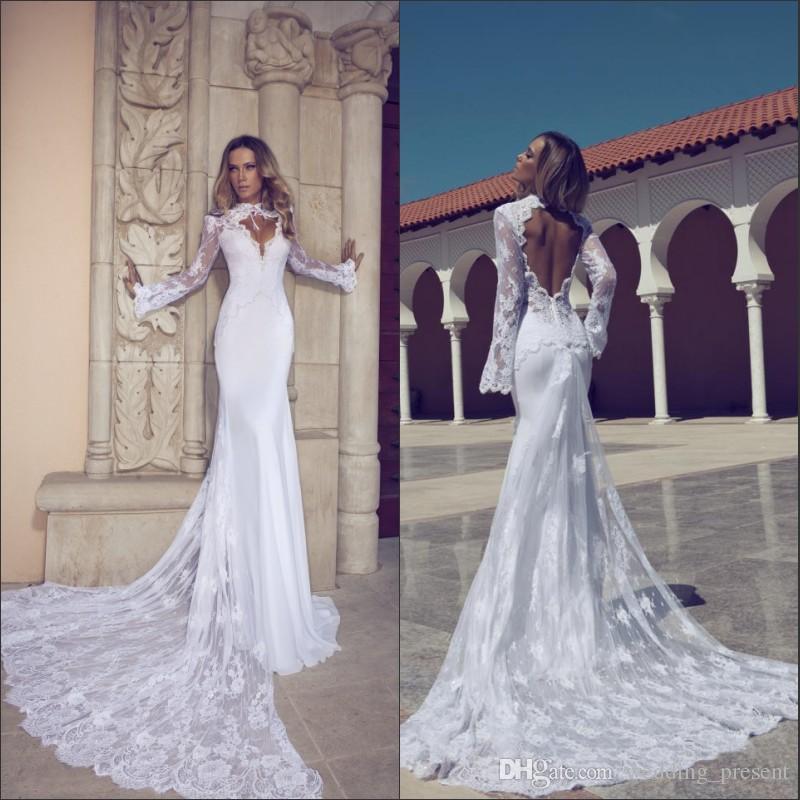 sexy open back wedding dress
