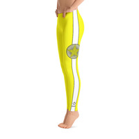 EVOLVE - Yellow  “White Stripe” Leggings - Thumbnail 2