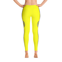 EVOLVE - Yellow  “Black Stripe” Leggings - Thumbnail 1