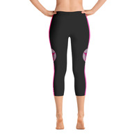 EVOLVE - Pink  “Black” Capris - Thumbnail 1