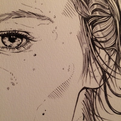 Aleksandra in graphite no.1 print