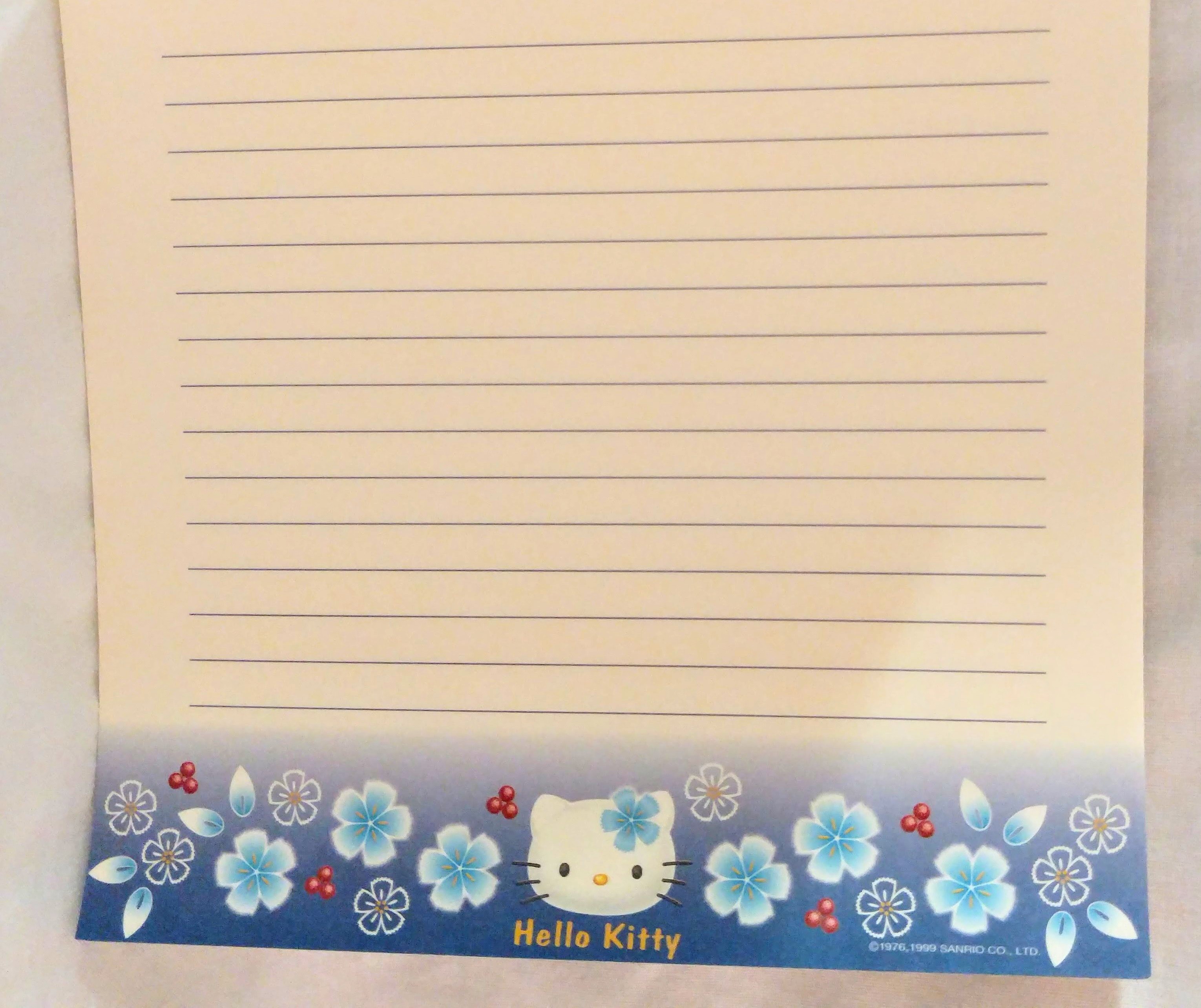 rare hello kitty vintage japanese dark blue stationery set writing pad envelopes unused sold by quimzies on storenvy