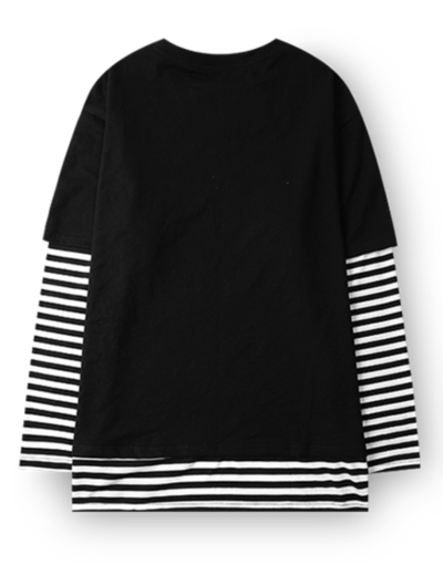 GROVE ♥ TAND STRIPE LONG SLEEVE T-SHIRT /追跡付 Hangdown Long Sleeve Tee Big Boys 8-20 - Black | Levi's® US