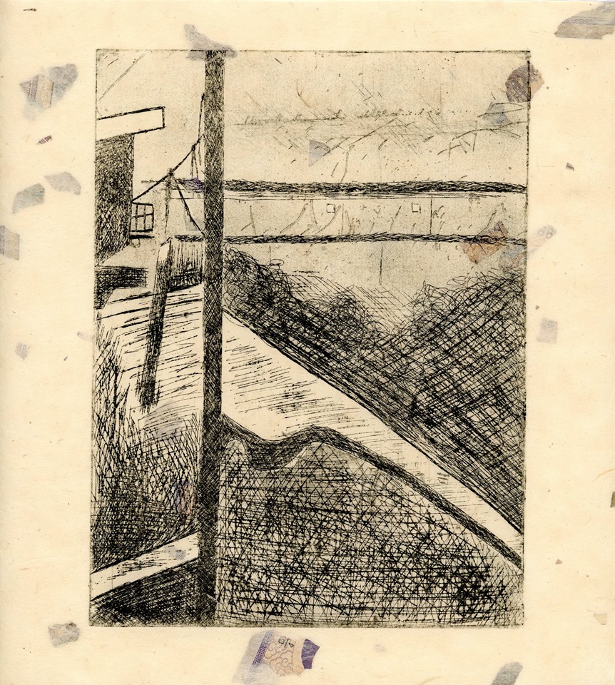 Quiet Night Etching on Handmade Paper on Storenvy