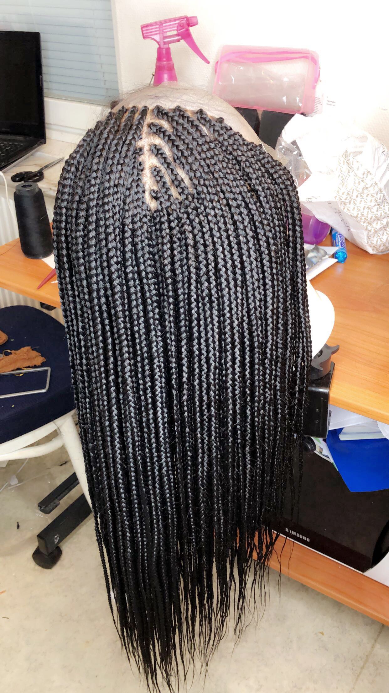 Handmade Closure Box Braids Wig on Storenvy