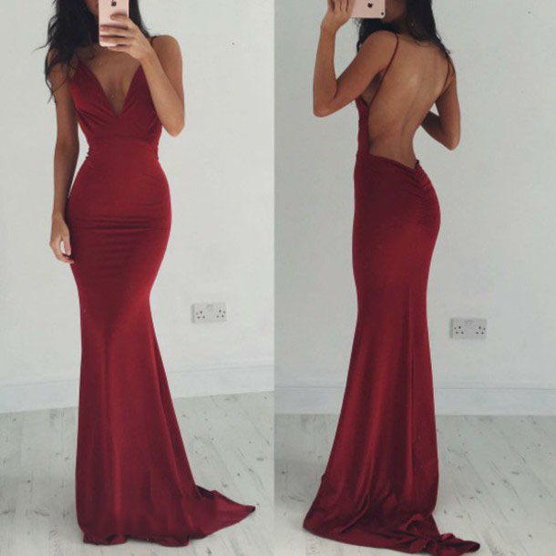 Backless dress long Clearance