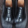 Handmade Lace-Up Calfskin Luxury Mens Italian Leather Shoe-1