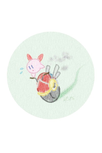 6" x 4" Print - Crayon Kirby